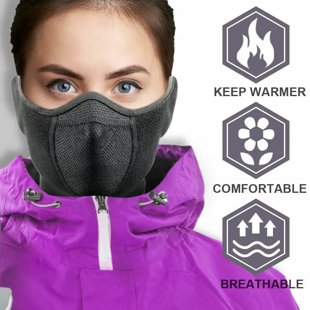 Cycling Half Face Mask Windproof Thermal Balaclava Ski Mask for Outdoor Sports