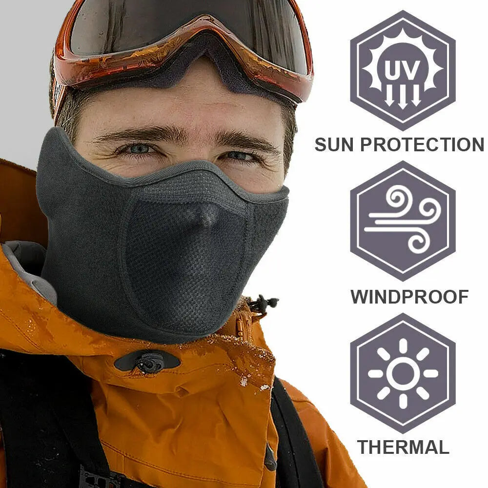 Cycling Half Face Mask Windproof Thermal Balaclava Ski Mask for Outdoor Sports