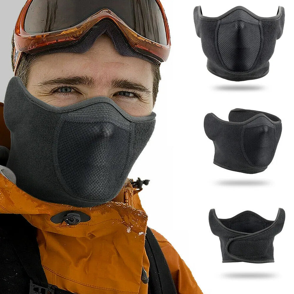 Cycling Half Face Mask Windproof Thermal Balaclava Ski Mask for Outdoor Sports